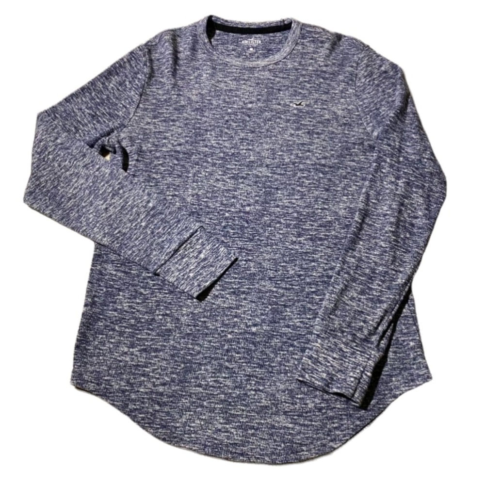 Hollister Blue Long Sleeve Long Sleeve Tee Shirt - Men's size large - Blue